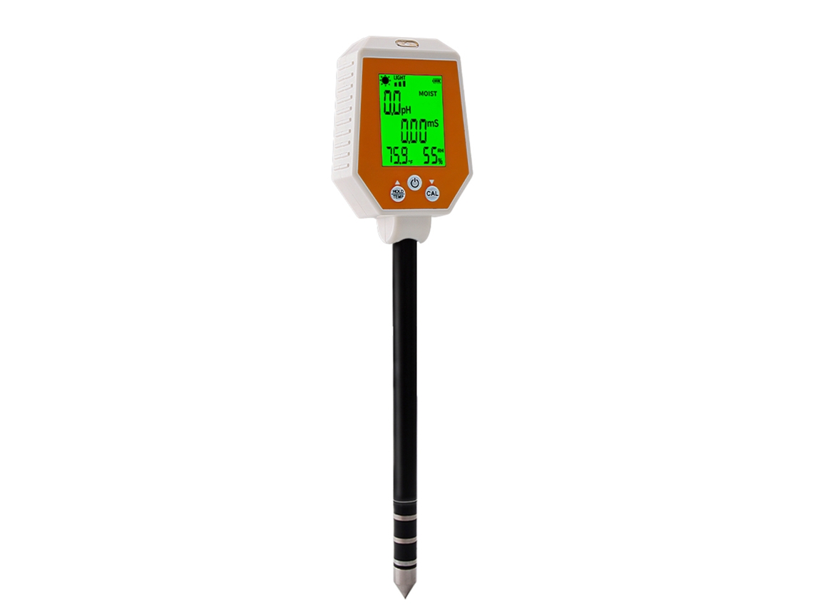 Detector De Suelo 6 En 1: Ph/ec/humedad/luz/temperatura/humedad Del Aire Para Jardinería Y Agricultura.