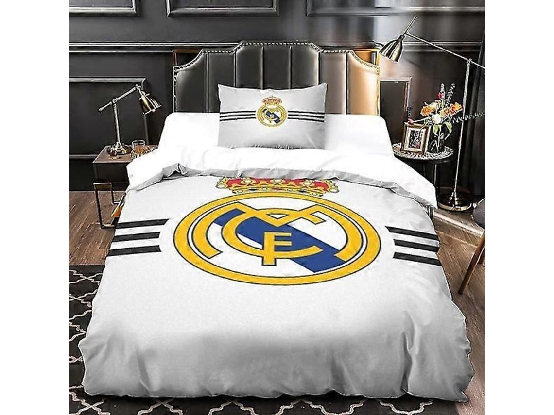 Juego De Funda Nórdica Ultrasuave Del Real Madrid, Ropa De Cama Doble, Microfibra Estampada.