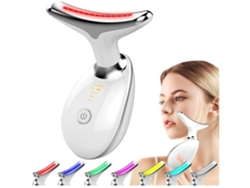 Masajeador facial eléctrico Chennnls Es 1081 con terapia de luz roja y 7 modos de color blanco
