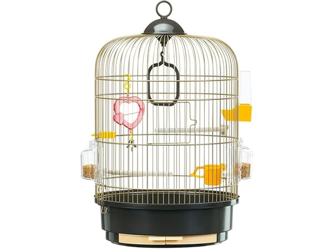 Jaula Para Pájaros, Apta Para Canarios, Periquitos Y Otras Aves Fabricada En Metal Dimensiones: 32,5 X 49 Cm Diseño Ergonómico Para Uso D