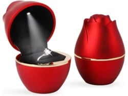 Caixa De Joias Para Anel De Noivado Com Luz Led (vermelho)