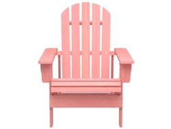 Silla De Jardín | Silla De Exterior Adirondack Madera Maciza De Abeto Rosa