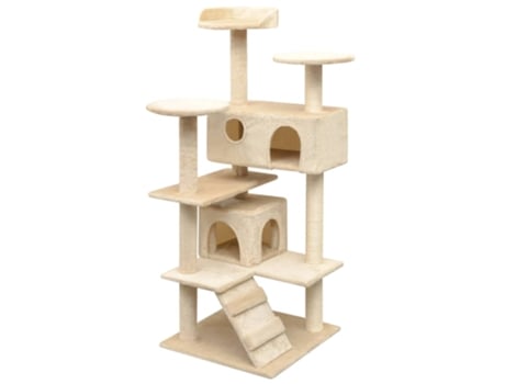 vidaXL Rascador para gatos con poste rascador de sisal 125 cm beige