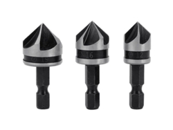 Cortador De Chaflán 5 Cuchillas 12mm/16mm/19mm Hcs Hexagonal 1/4" Para Madera Metal