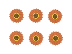 Almohadillas De Mesa Aislantes Silicona 6 Piezas Flor De Girasol Redondas Decoración Navidad Boda Marrón 15.5cm