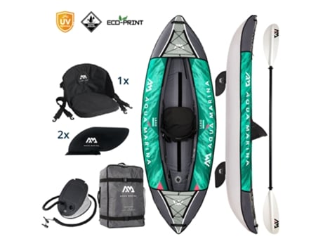 Kayak Inflable AQUA MARINA Laxo-285 Color Petroleo 1 Persona