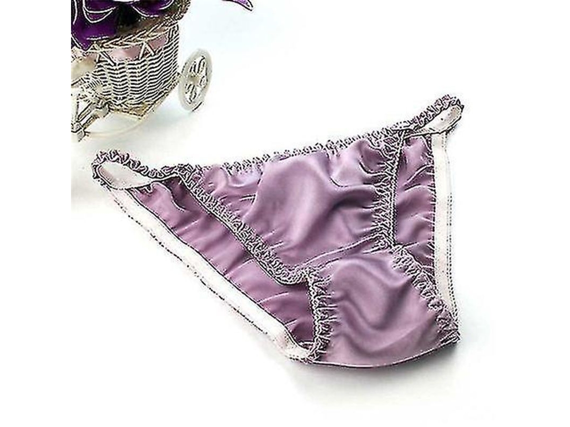 2026-2pcs Tanga De Seda De Morera Para Mujer Con Cinturón Elástico Alto Bikini Sexy Talla S-xxl