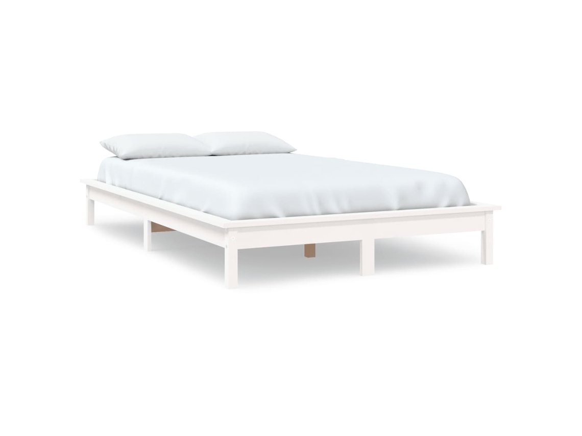 Maison Exclusive - Estructura De Cama Sin Colchón Madera De Pino Blanca 140x190 Cm