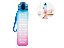 Botella motivacional de 1 l (marcador de tiempo, pajita, sin BPA)
