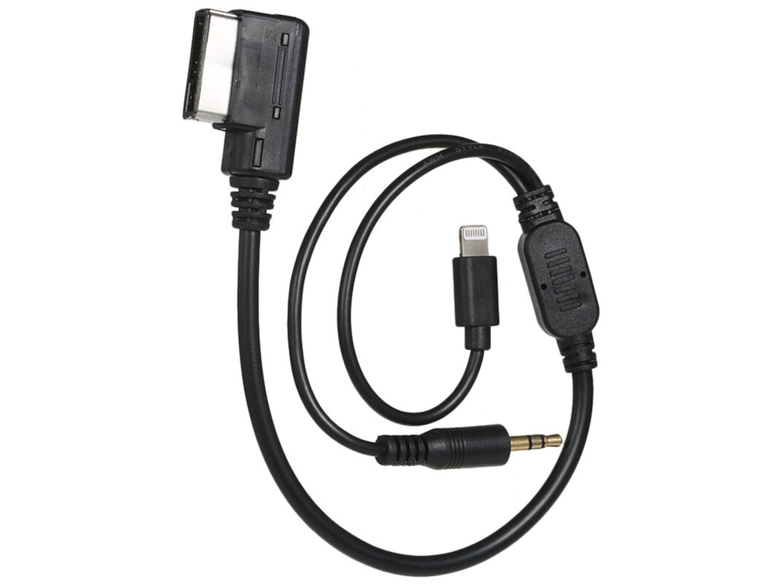 Adaptador Ami Mdi con interfaz de carga musical, compatibilidad universal para el sistema Audi Vw Mmi 3g, que ofrece audio estéreo de 3,5 mm y entrada