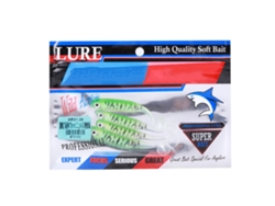 Cebo Artificial Biónico De Cola De Paleta Lure Soft Bait Tpr Bicolor 70mm/2g, 4 Piezas Ar3