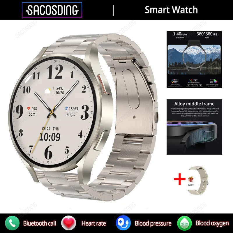 Reloj inteligente para mujer con monitor de glucosa en sangre para Samsung Vayotoy
