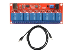 Módulo De Relé Placa De Interfaz Trigger Bajo Nivel Puerto Serie Usb Suministros Eléctricos Diy 5v