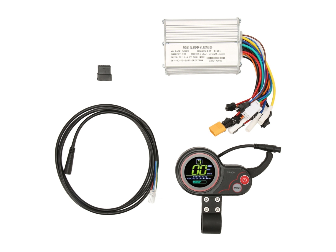Controlador De Motor Sin Escobillas De 48 V Y 20 A Con Panel De Visualización De Luz De 3 Niveles Para Bicicletas Y Patinetes Eléctricos.