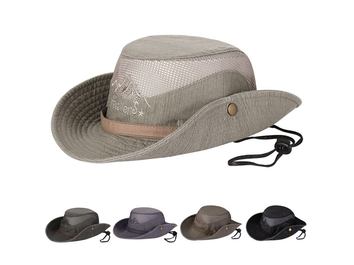 Sombrero De Paila Protección Uv Verano Upf 50+ Unisex Algodón Transpirable Plegable Ajustable