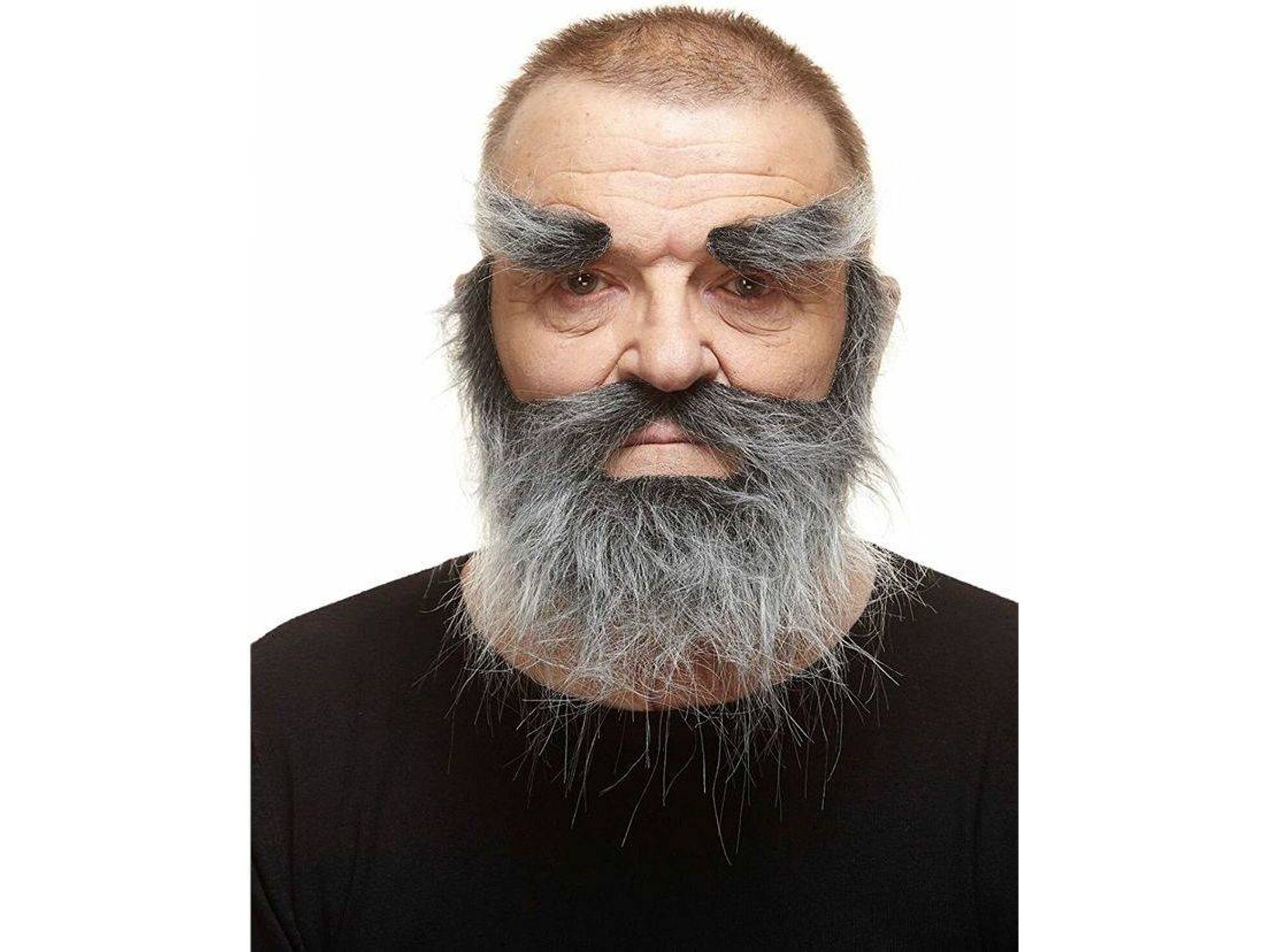 Barba VIVING Larga (Gris - Con Cejas)