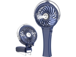 Ventilador de vapor recargable BRILVIBERA con rociador de agua, portátil, para verano, azul marino.