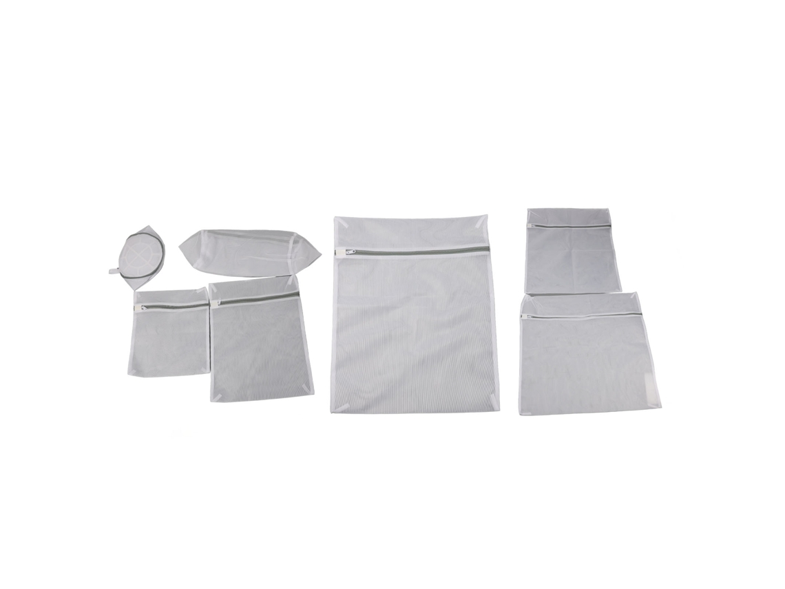 Baok - Juego de 7 bolsas de malla reutilizables para lavandería con cierre de cremallera, fabricadas en poliéster grueso para suéteres y ropa interior.