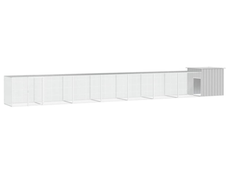 Gallinero De Acero VIDAXL Galvanizado Gris 700x91x100 cm