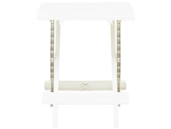 Mesa Plegable De Jardín | Mesa De Exterior Plástico Blanco 45x43x50 Cm