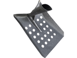 Pala agrícola negra hecha de metal resistente con cabeza plana para facilitar la limpieza de excrementos de pollo y SFUSHOS.