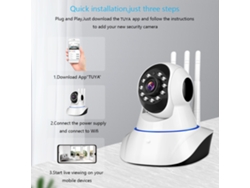 Cámara De Seguridad Hogar Inalámbrica Wifi Ptz 1080p 2mp Con Visión Nocturna Audio Bidireccional Detección Movimiento Monitor Bebé