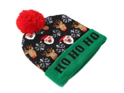 Chapéu de Natal Iluminado Gorro de Natal com Luzes Led para Adultos Artigos de Festa de Ano Novo Estilo 4