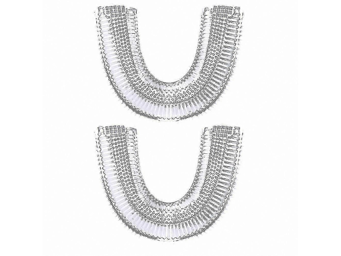 Juego de 2 cabezales de cepillo de dientes eléctrico en forma de U para accesorios automáticos GOKOCO