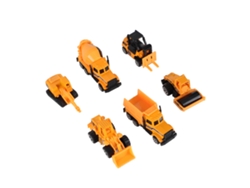 Rebe-set De 6 Coches De Ingeniería A Escala 1:64, Juguetes De Aleación Y Plástico, Regalo Para Niños
