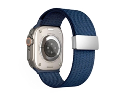 Correa para Apple Watch de 42/41/40/38 mm - Nylon elástico de 4 hebras con cierre magnético, un solo color.