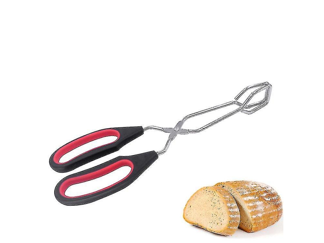 Tijeras-pinzas de acero inoxidable 304 con mango antiadherente de 30 cm para barbacoa y uso multifuncional en la cocina.