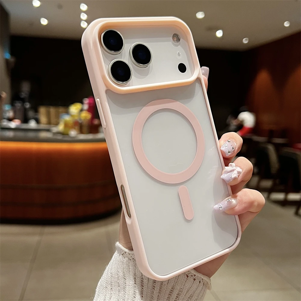 (rosa, Iphone 15) Funda Ultrafina, A Prueba De Golpes Y Respetuosa Con La Piel, Compatible Con Carga Inalámbrica Magnética.