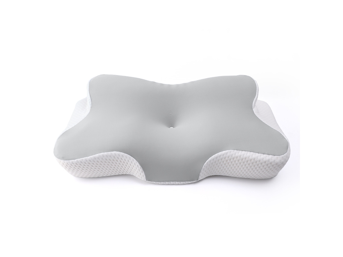 Almohada De Espuma Viscoelástica, Diseño Ergonómico Con Soporte Cervical, Gris Czhhmart