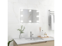 Espejo de Pared con Luces Led de Cristal Rectangular
