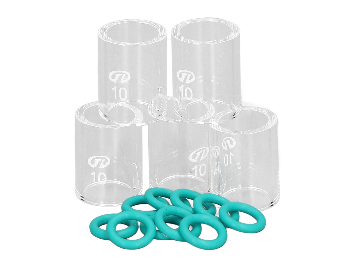 Set De Vasos De Vidrio Para Soldadura Con 5 Vasos Y 10 Anillos O, Compatible Con Wp 9 20 25 17 18 26, Consumibles De Soldadura