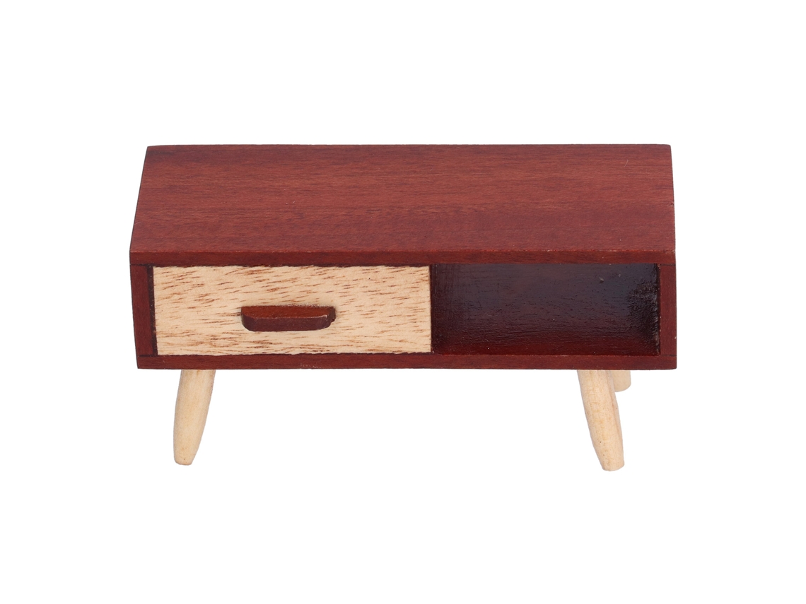 Soporte De Tv Para Casa De Muñecas En Miniatura De Madera A Escala 1:12, Juguete Decorativo.