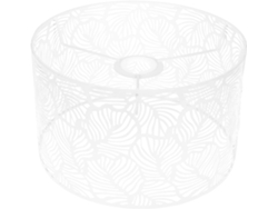 Difusor cilíndrico decorativo de metal para sustituir una lámpara de mesa.