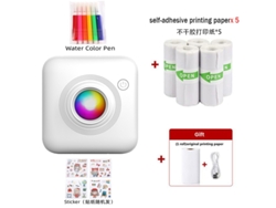 Impresora Térmica Sin Tinta, Portátil, Inalámbrica, Con Impresión De Etiquetas, Papel Autoadhesivo, Bolígrafo De Acuarela Y Pegatinas. GERTIZ