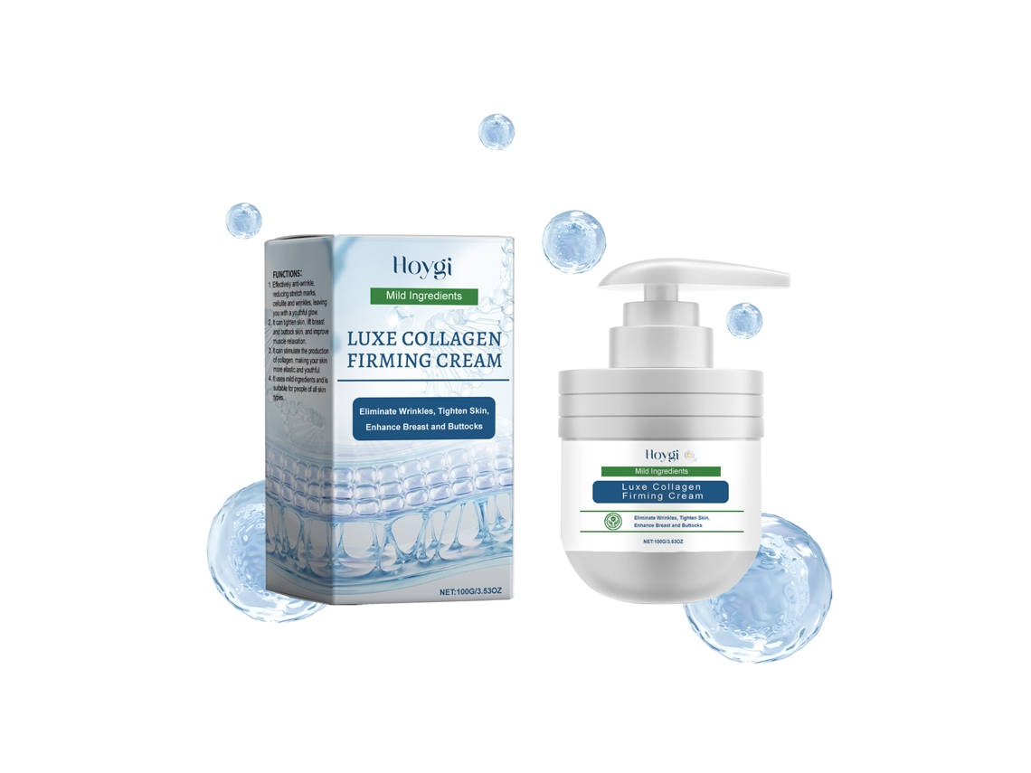 Crema corporal reafirmante con colágeno para una piel firme.