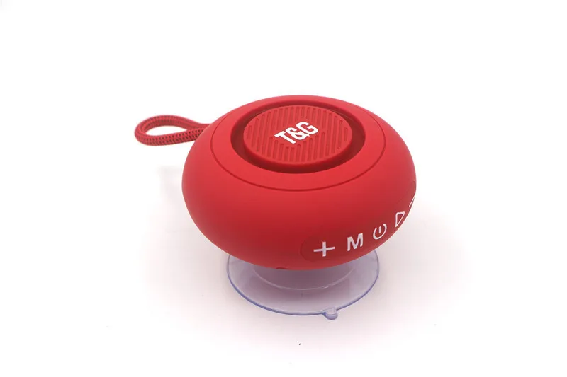 (tg442 Rojo) Altavoz Bluetooth Para Baño, Subwoofer Inalámbrico, Minialtavoz Bluetooth Para Exteriores