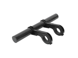 Soporte Extensible Bicicleta Doble Abrazadera Para Tabla De Código Luz Linterna Carbono Negro