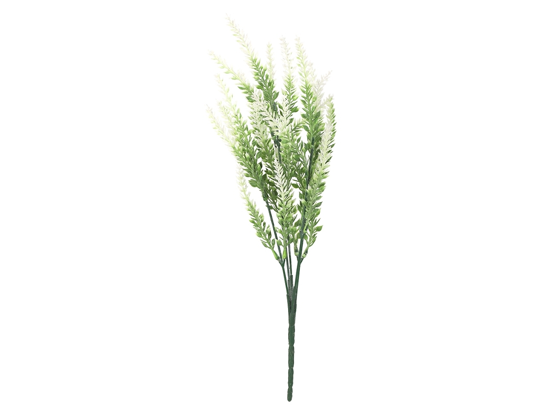 Ramo de novia artificial con 25 cabezas de lavanda blanca, ideal para fiestas y decoración del hogar.