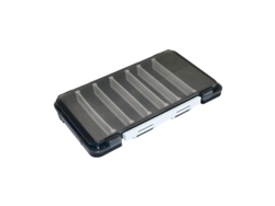 (Negro) Mini caja organizadora de herramientas de pesca de seda
