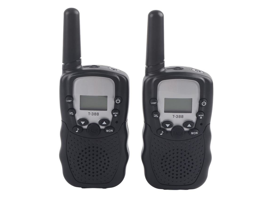 2pcs Rádio Walkie Talkie Infantil Com Alcance 3km Para Atividades Ao Ar Livre Preto