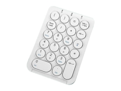 Teclado numérico inalámbrico Bluetooth con teclas redondas, 22 teclas recargables Ly Ebike (blanco)
