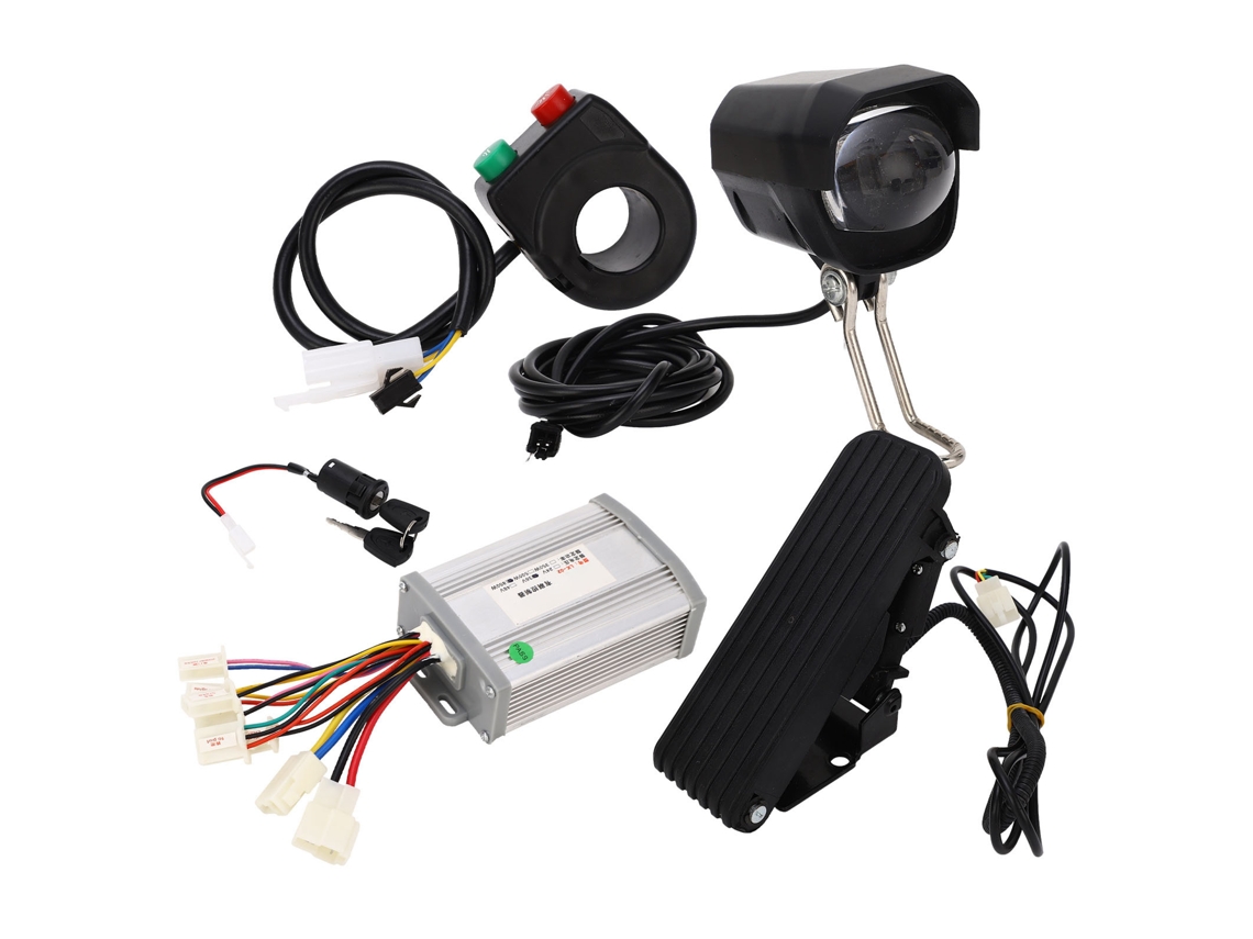 2026-kit Controlador Bicicleta Eléctrica 36v 800w Con Acelerador Pedal Y Luz Delantera Para Modificación