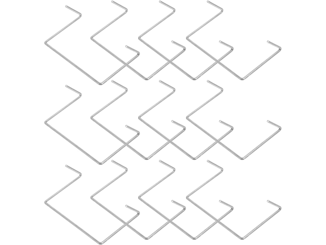 Juego 50 Perchas Colgantes Metal Resistentes Estables Fáciles Instalar Multifuncionales Garaje Cocina Baño