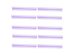 Kit de 10 rollos de espiral para encuadernación de 16 mm, 30 agujeros, capacidad para 130 hojas, color morado.