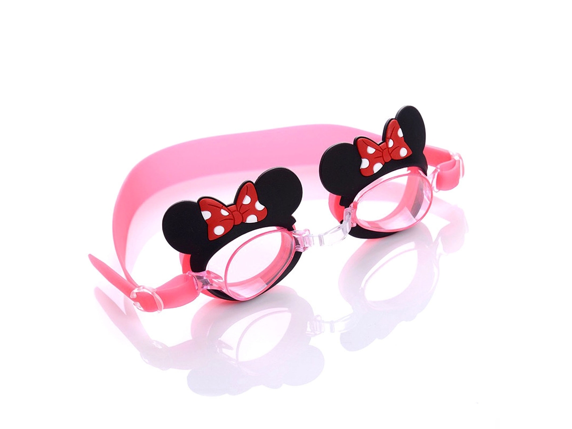 Gafas De Natación Infantiles, Resistentes Al Polvo Y A Las Fugas, Con Diseño De Dibujos Animados, Ratón Rosa, Para Niños Y Niñas, Con Lentes De Policarbonato Y Silicona.