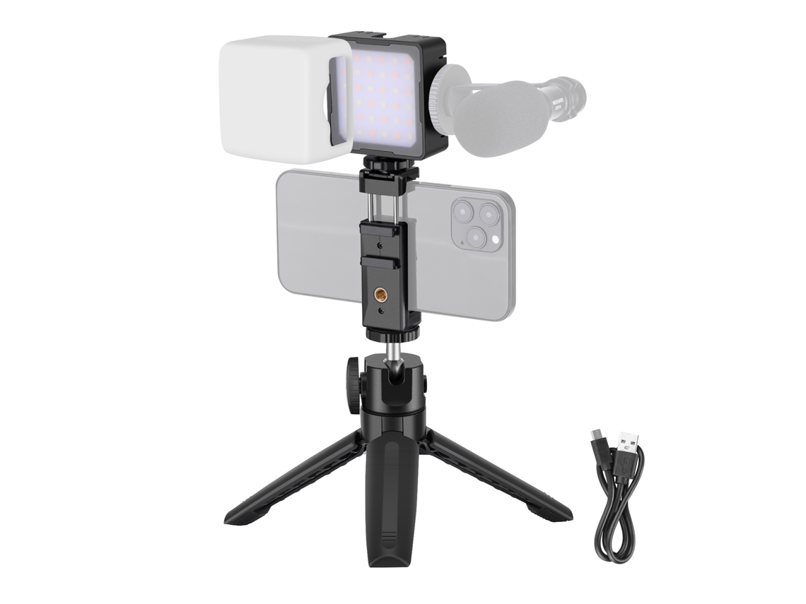 Kit de micrófono y cámara para smartphone Neewer para grabación de vídeo, vlogs y fotografía para YouTube